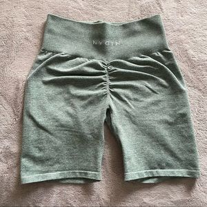 SOLD nvgtn sage green scrunch seamless shorts